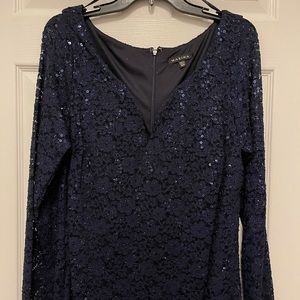 Marina Navy Blue Sequin Dress